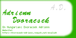 adrienn dvoracsek business card